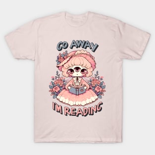 Go Away I'm Reading Cute Three Eyed Witch Reader T-Shirt